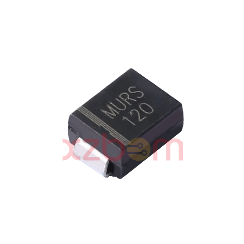 MURS120T3G 直流反向耐压(Vr):200V 平均整流电流(Io):2A 正向压降(Vf):875mV@1A 反向电流(Ir):2μA@200V 反向恢复时间(trr):35ns 工作温度:-65℃~+175℃@(Tj) Surface MountUltrafast Power Rectifiers